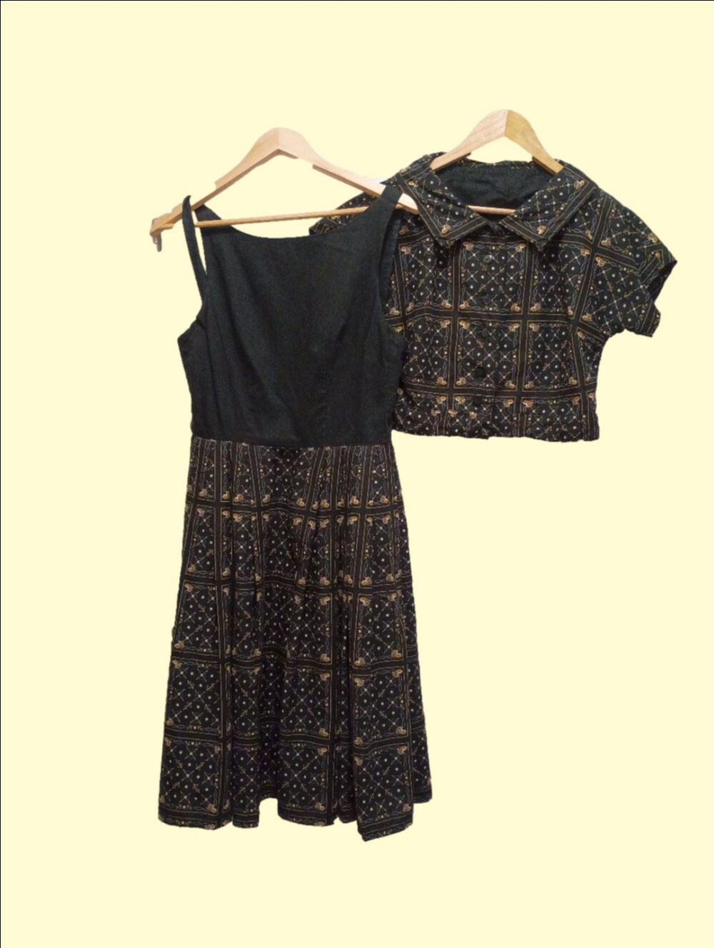 50's Sailor Print Fit And Flare Cotton Dress - Picture 3 of 16